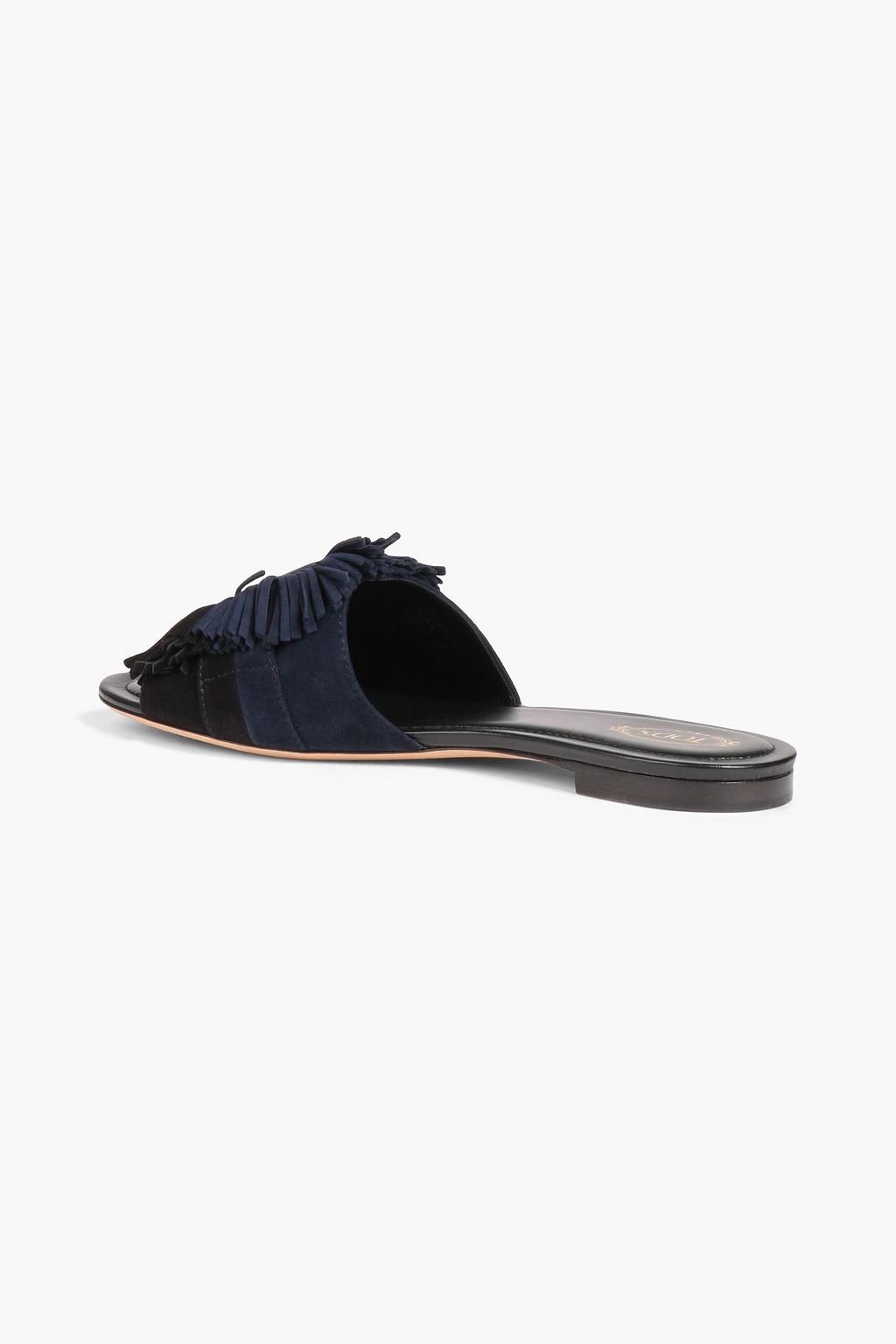 TOD'S شبشب بشرّابات من الجلد السويدي بلونين
