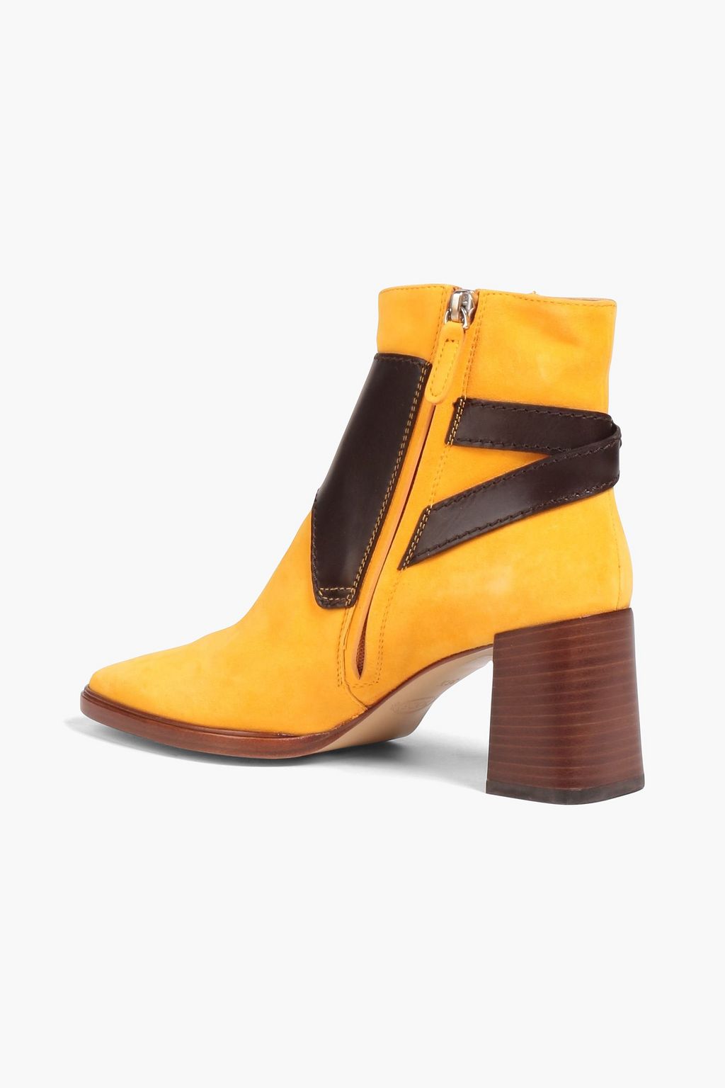 TOD'S Two-tone leather and suede ankle boots
