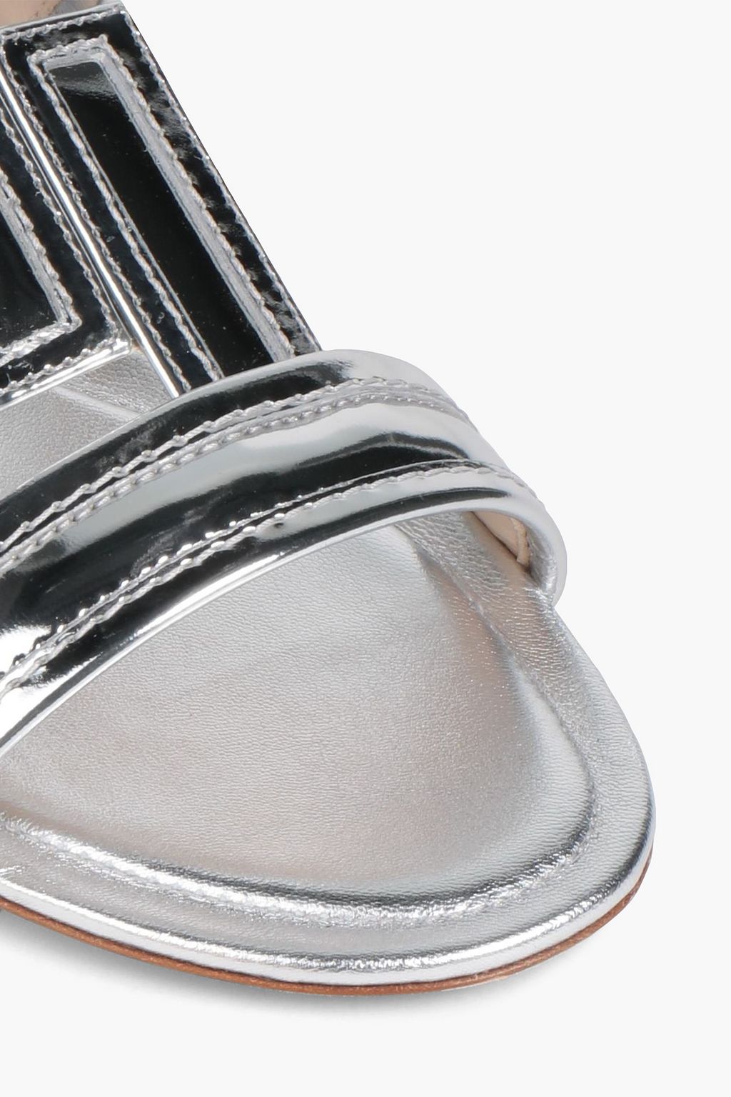 TOD'S Gesteppte Sandalen aus verspiegeltem Leder