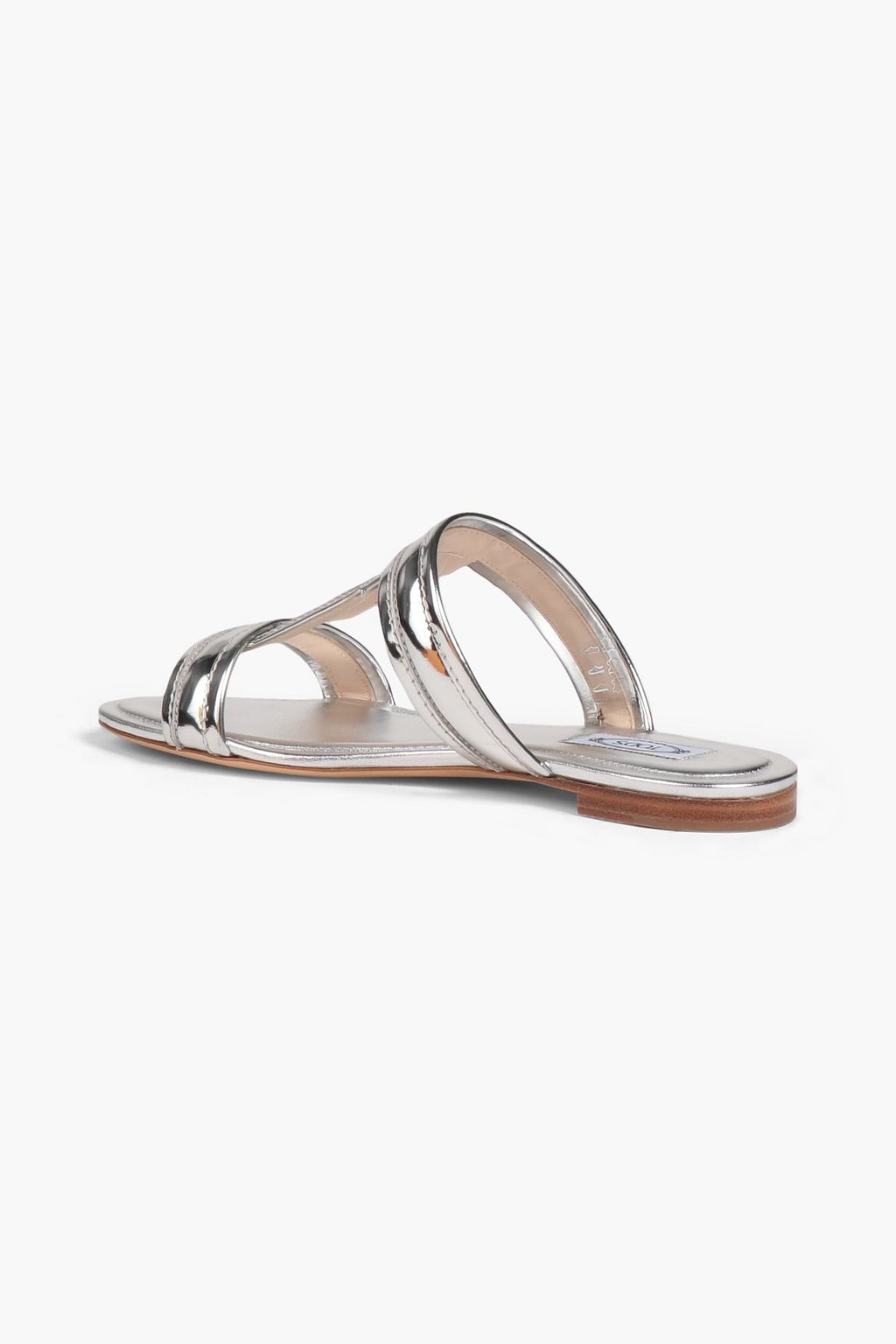 TOD'S Gesteppte Sandalen aus verspiegeltem Leder