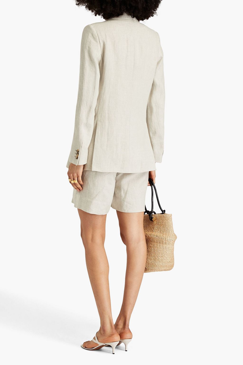 OFFICINE GÉNÉRALE Manon double-breasted linen blazer