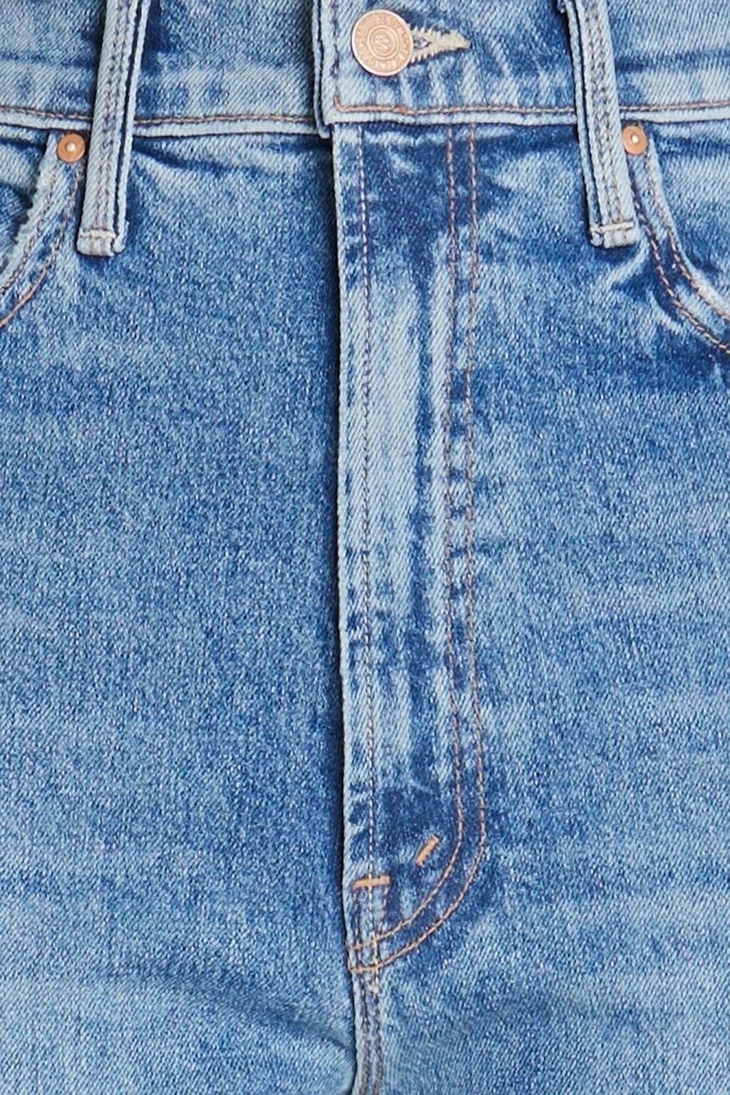 MOTHER Study Hover faded high-rise straight-leg jeans