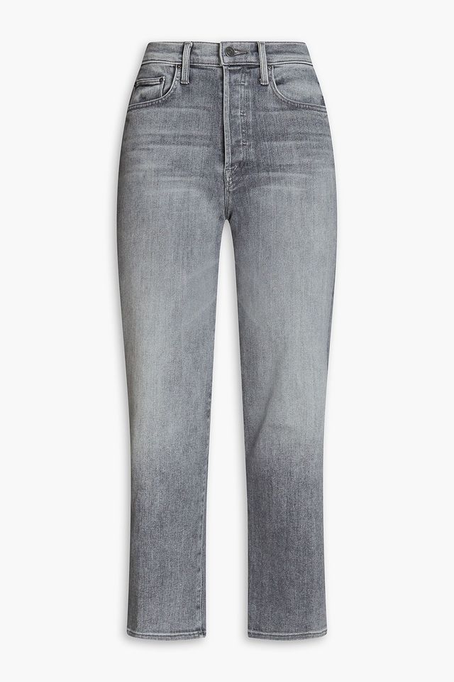 The Rambler faded high-rise straight-leg jeans