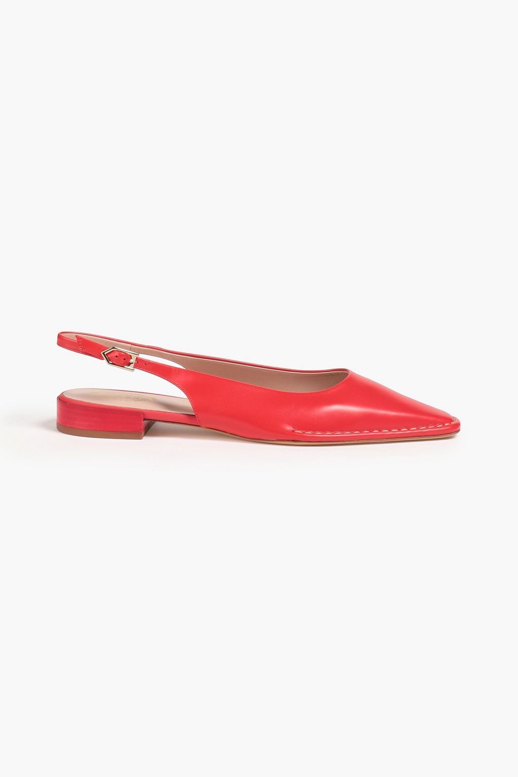 Leather slingback flat best sale shoes