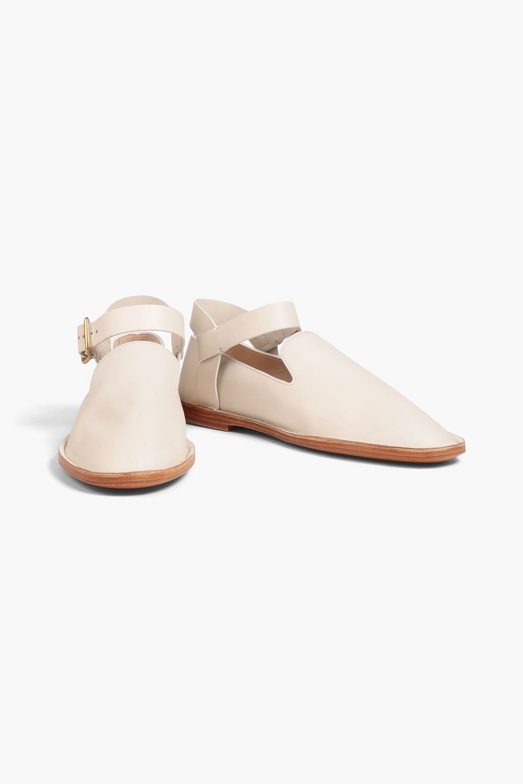 TOD'S حذاء مسطح من الجلد المحبب