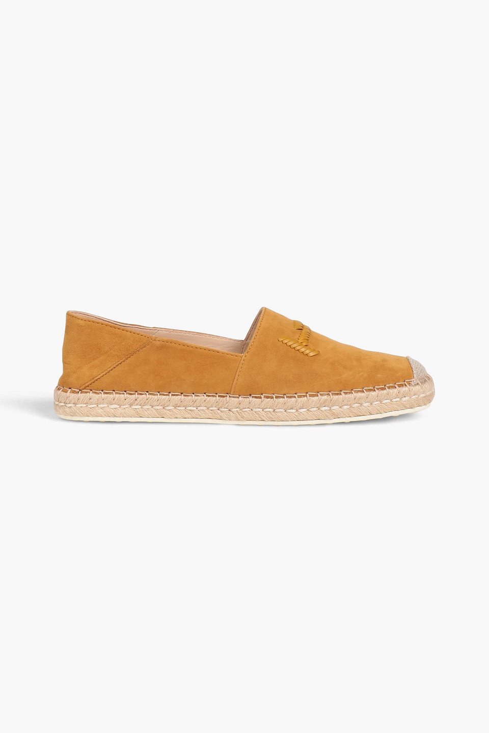 Tod's Espadrilles Aus Veloursleder In Mustard