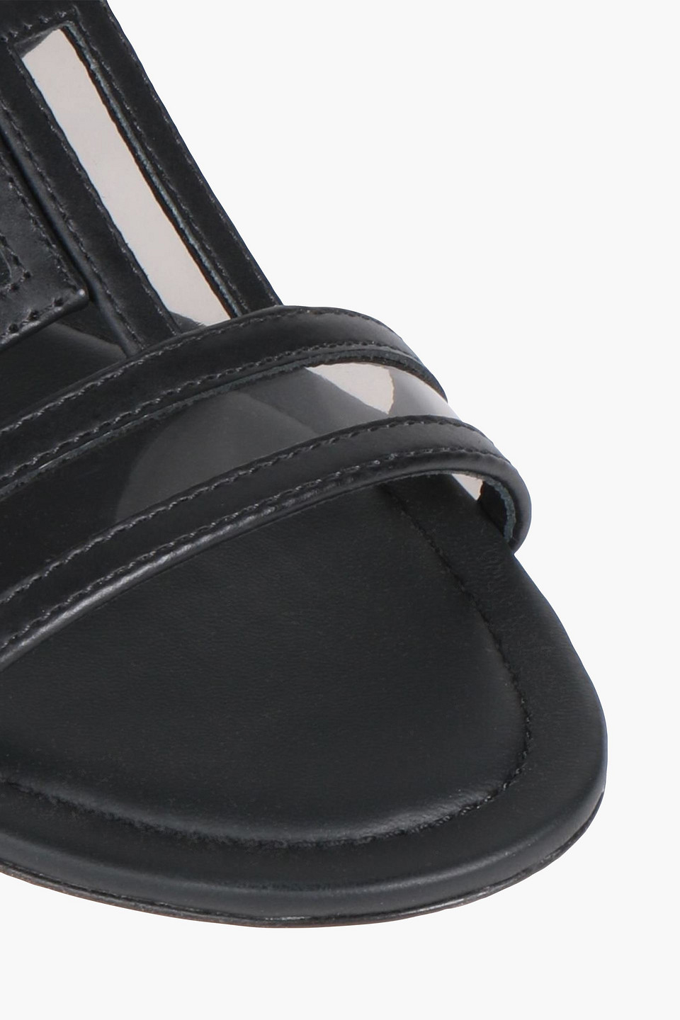 Tod's Sandalen Aus Leder Und Pvc In Black