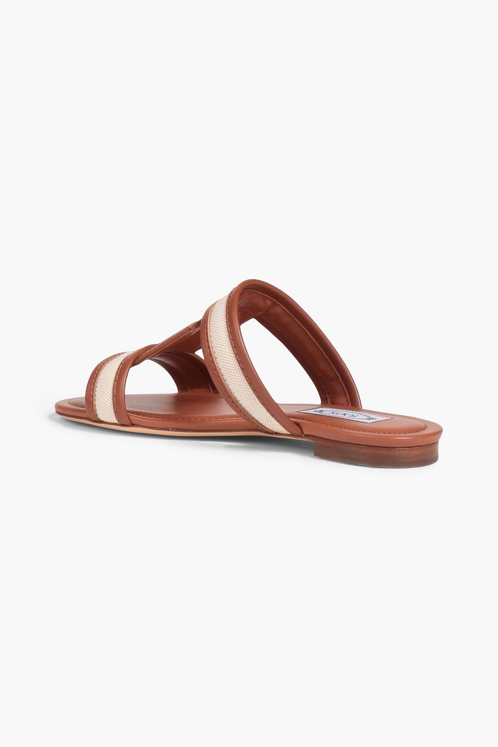 TOD'S Leather and canvas sandals
