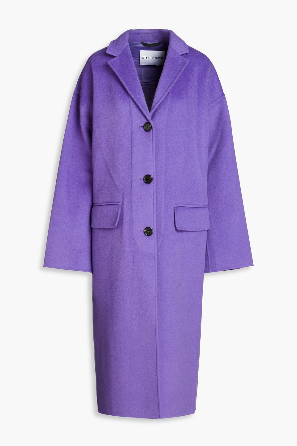STAND STUDIO CRISTOBAL BRUSHED WOOL-BLEND FELT COAT