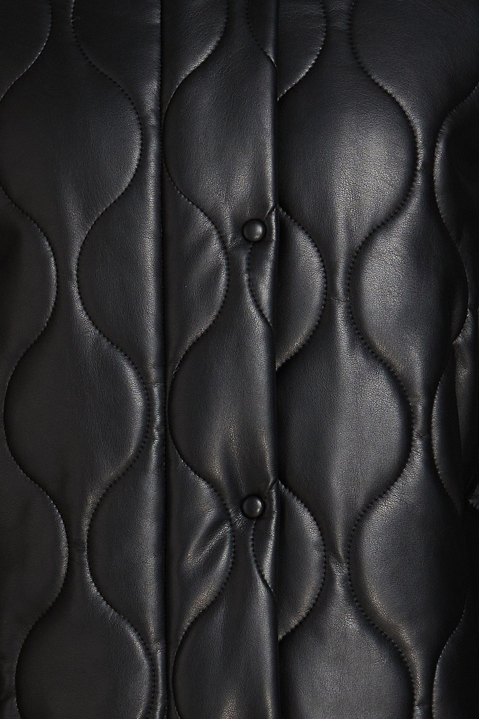 Stand Studio Everlee Quilted Faux-leather Jacket In Black