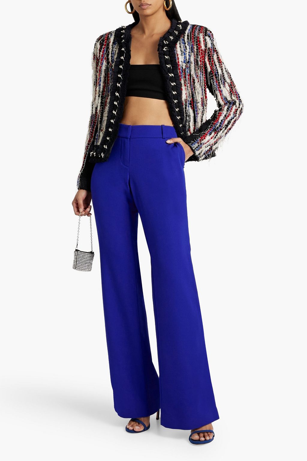 BALMAIN Wool-twill flared pants