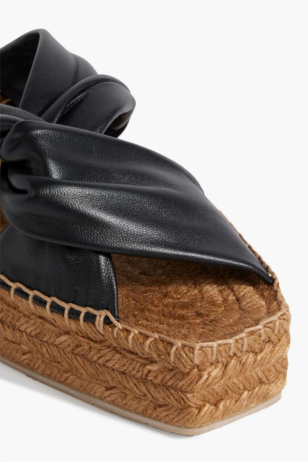 JIMMY CHOO Daja 45 twisted leather espadrille platform sandals