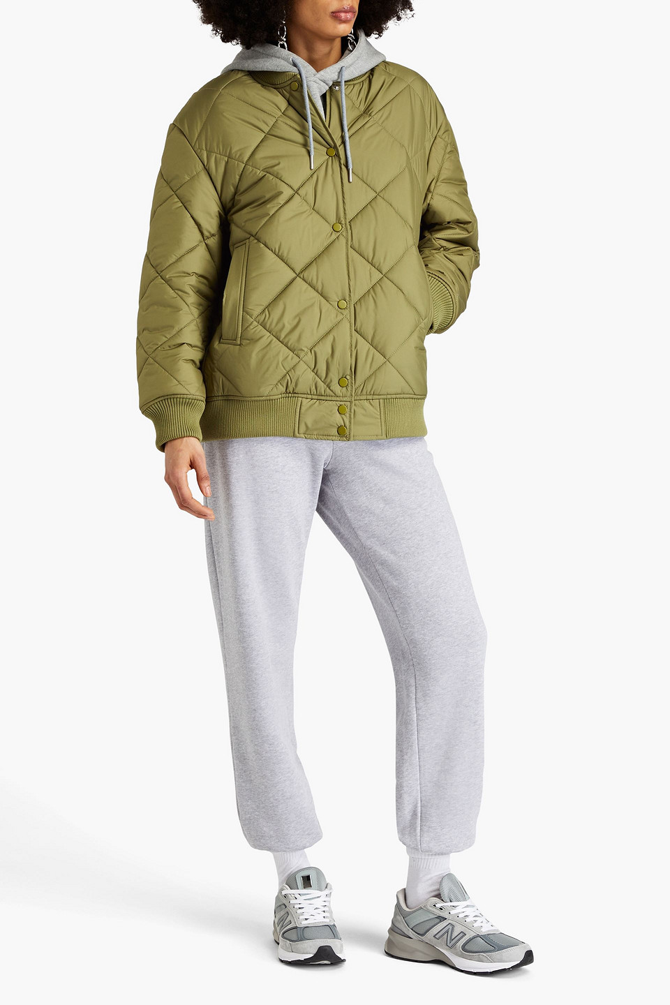 STAND STUDIO SPRING QUILTED SHELL BOMBER JACKET
