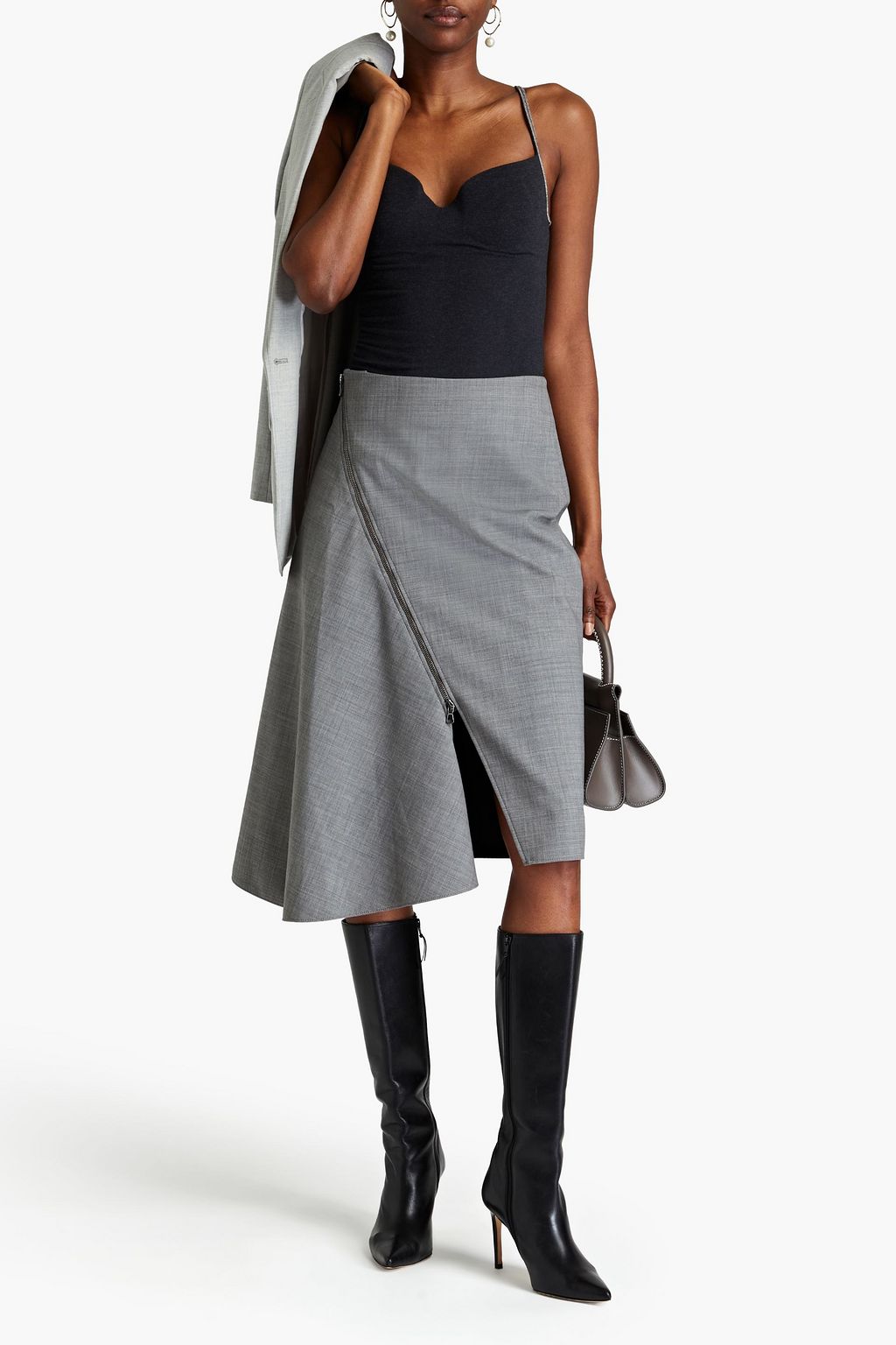 BRUNELLO CUCINELLI Bead-embellished stretch cotton-jersey top