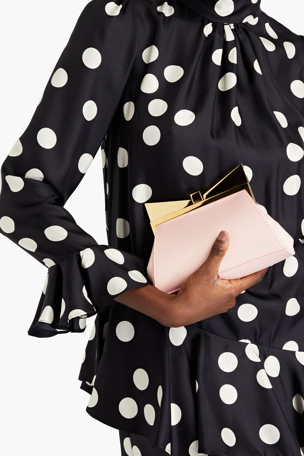 SARA BATTAGLIA Lady Me satin box clutch