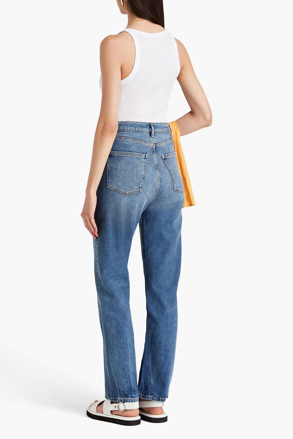 DL1961 Emilie faded high-rise straight-leg jeans