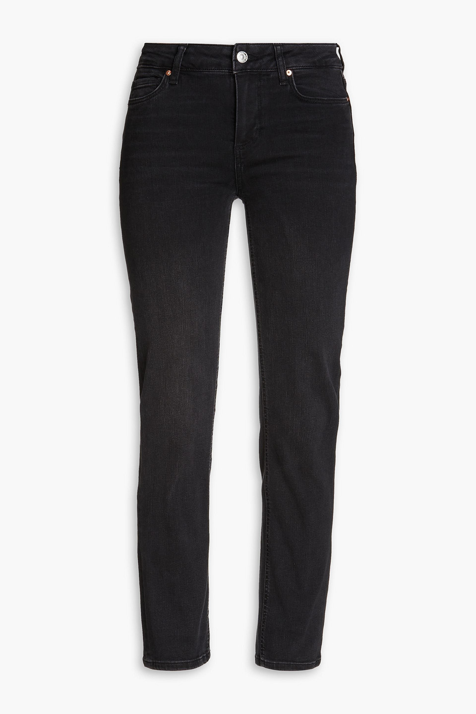 PAIGE AMBER MID-RISE SLIM-LEG JEANS