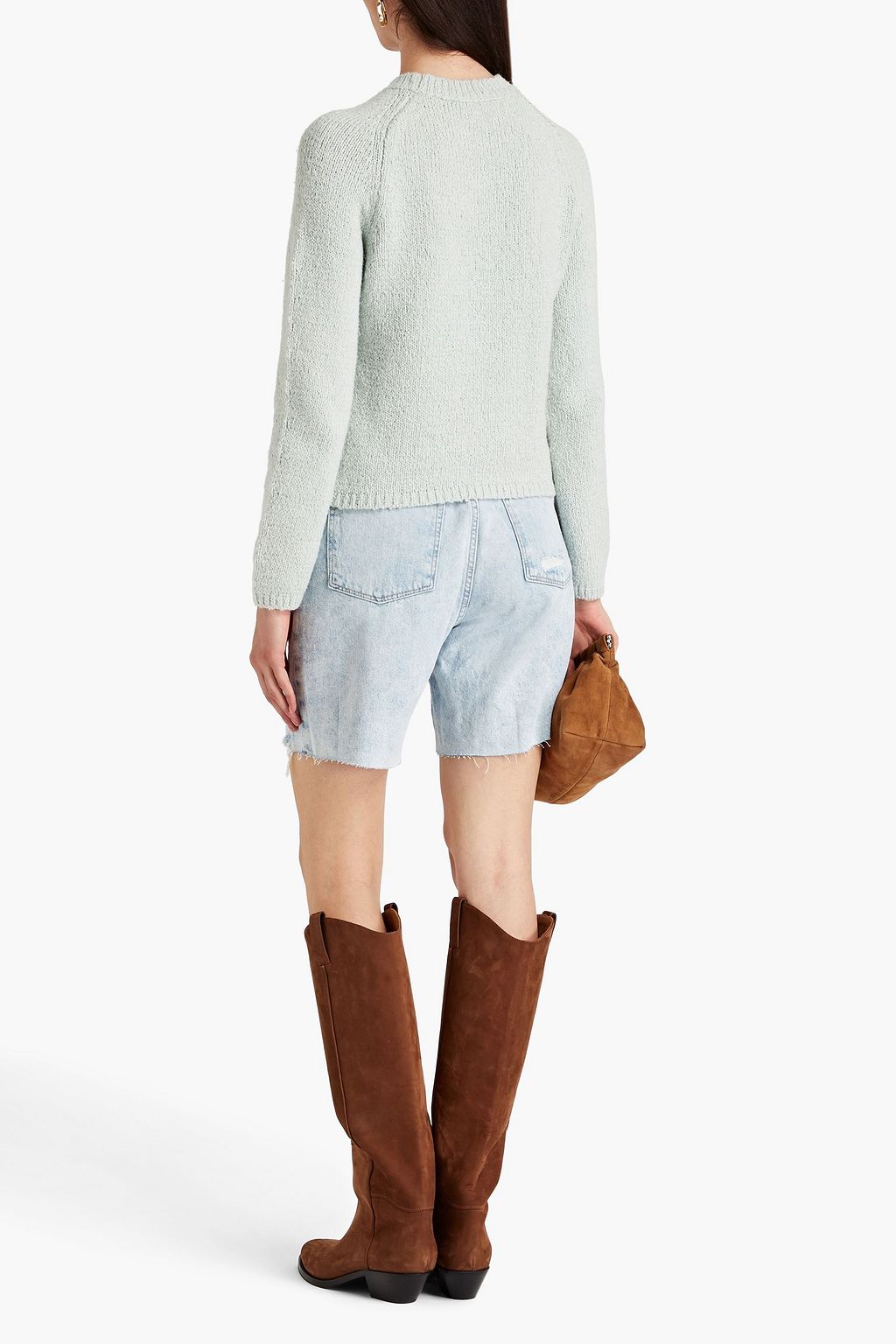 DL1961 Emilie distressed faded denim shorts