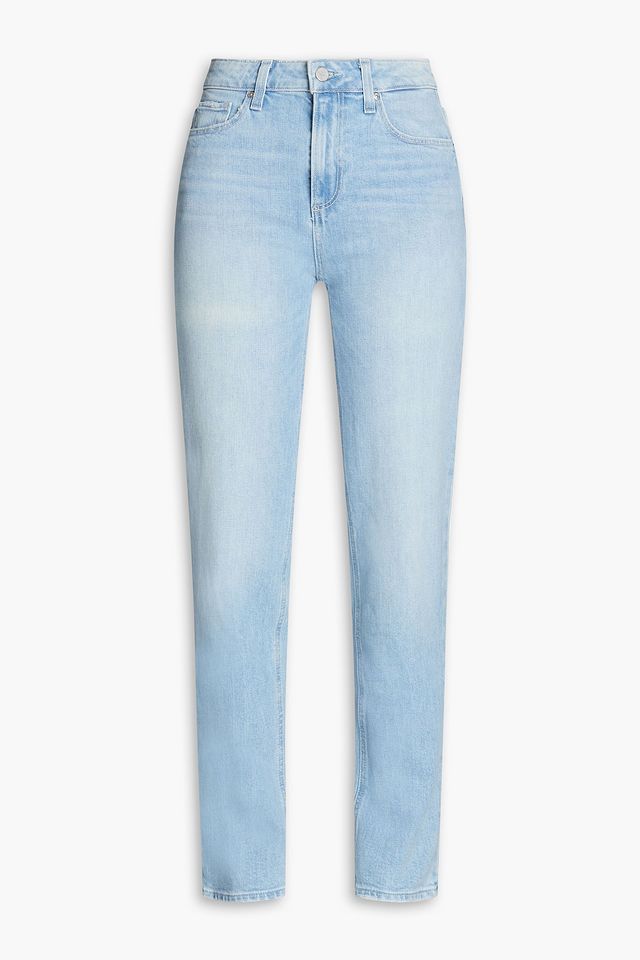 Sarah faded high-rise slim-leg jeans