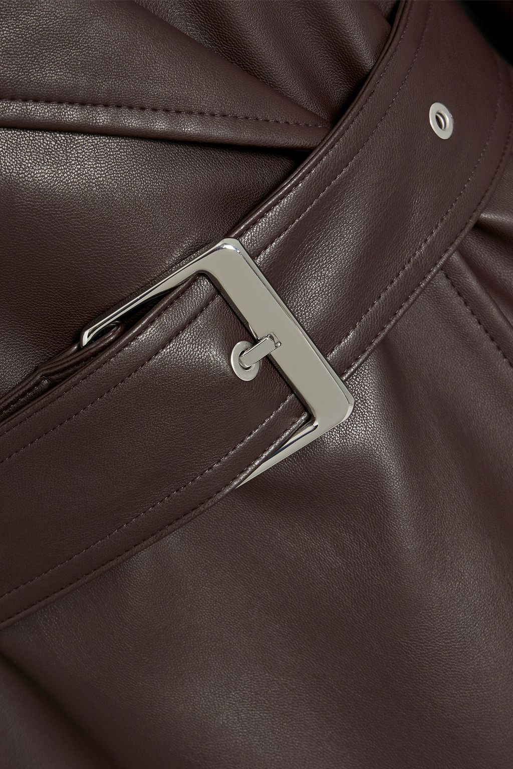 3.1 PHILLIP LIM Belted faux leather trench coat