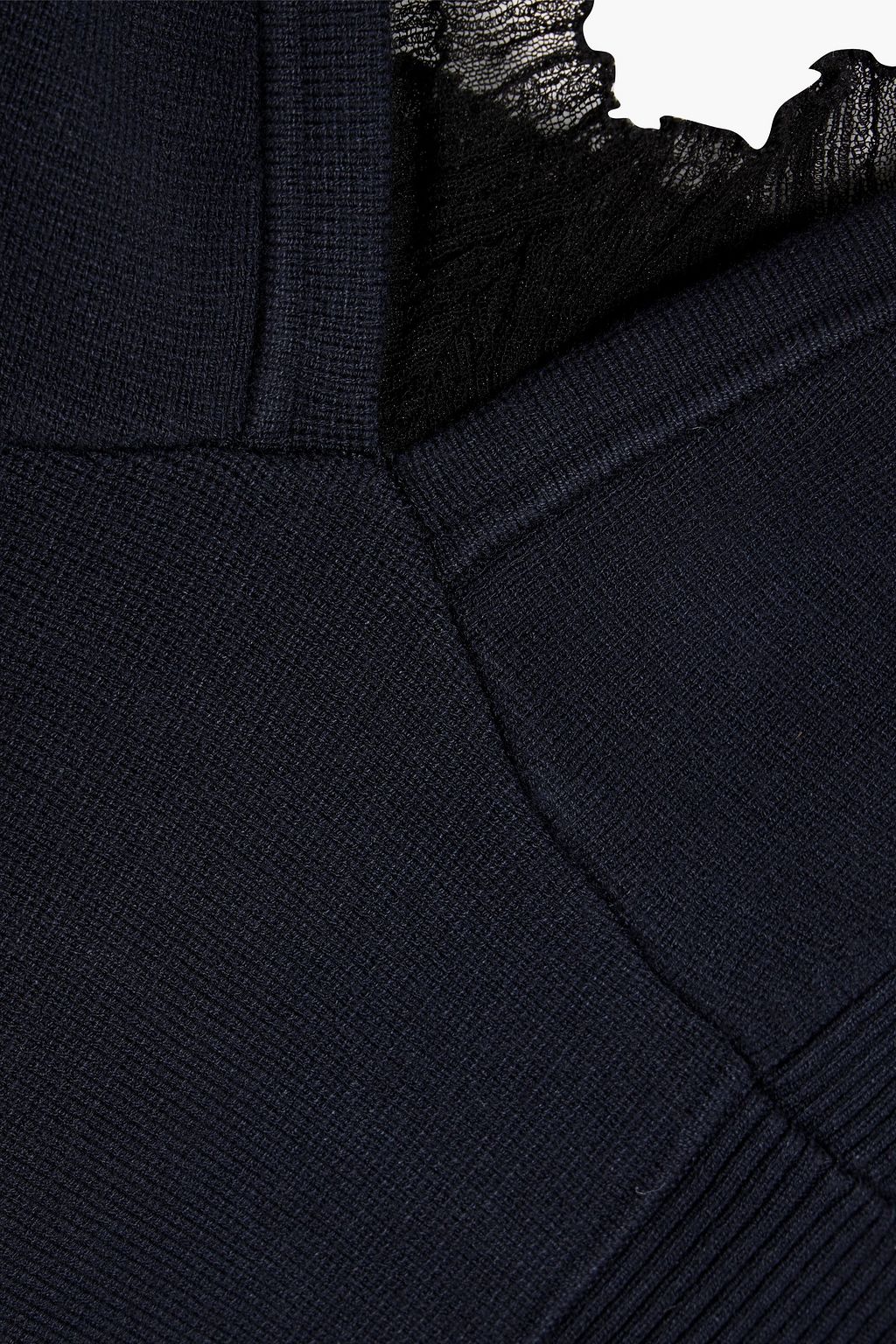3.1 PHILLIP LIM Tulle-trimmed stretch-knit camisole