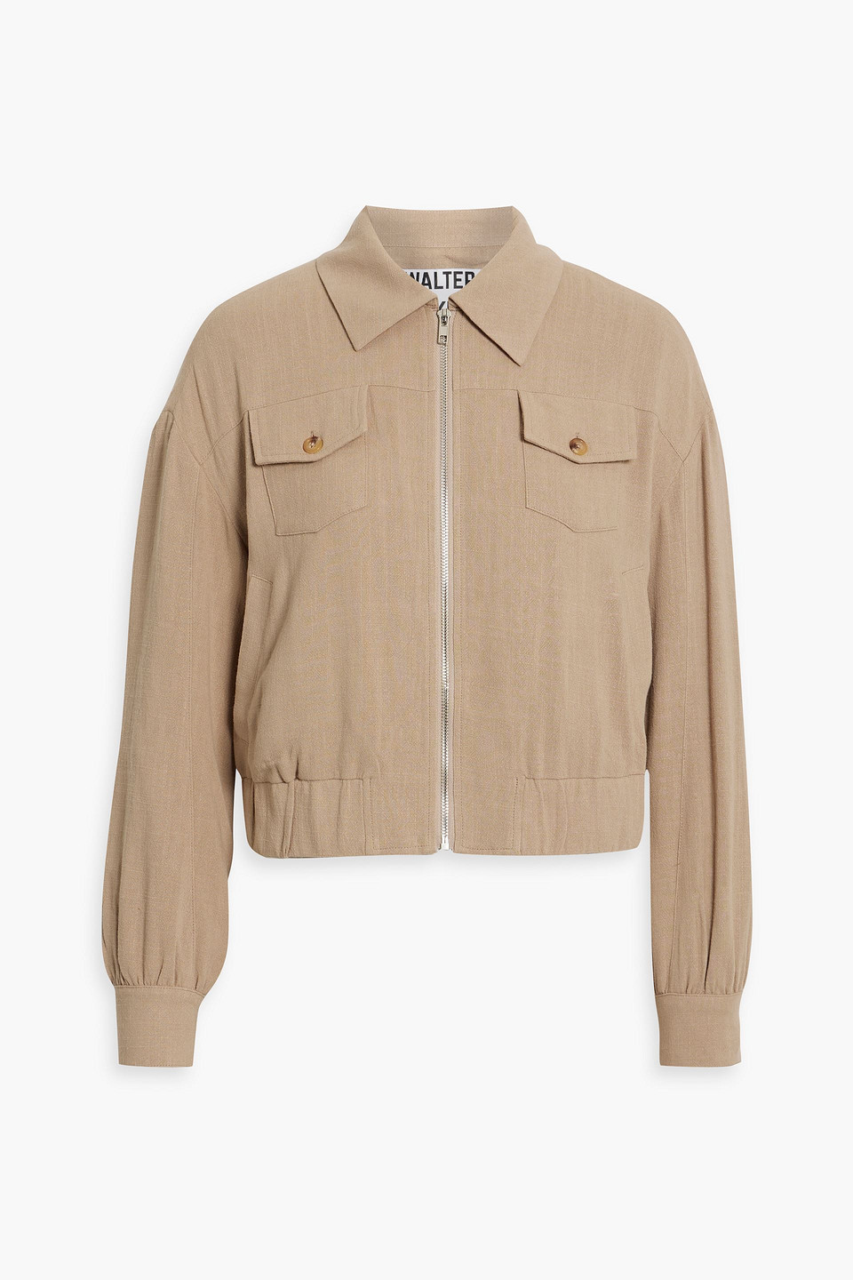 Shop Walter Baker Charlize Woven Jacket In Sand