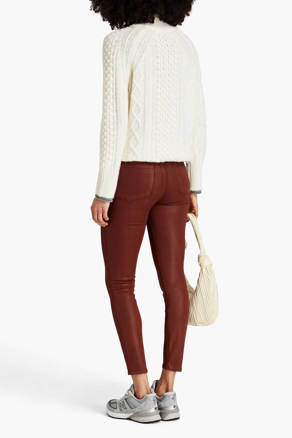 PAIGE Hoxton waxed mid-rise skinny jeans