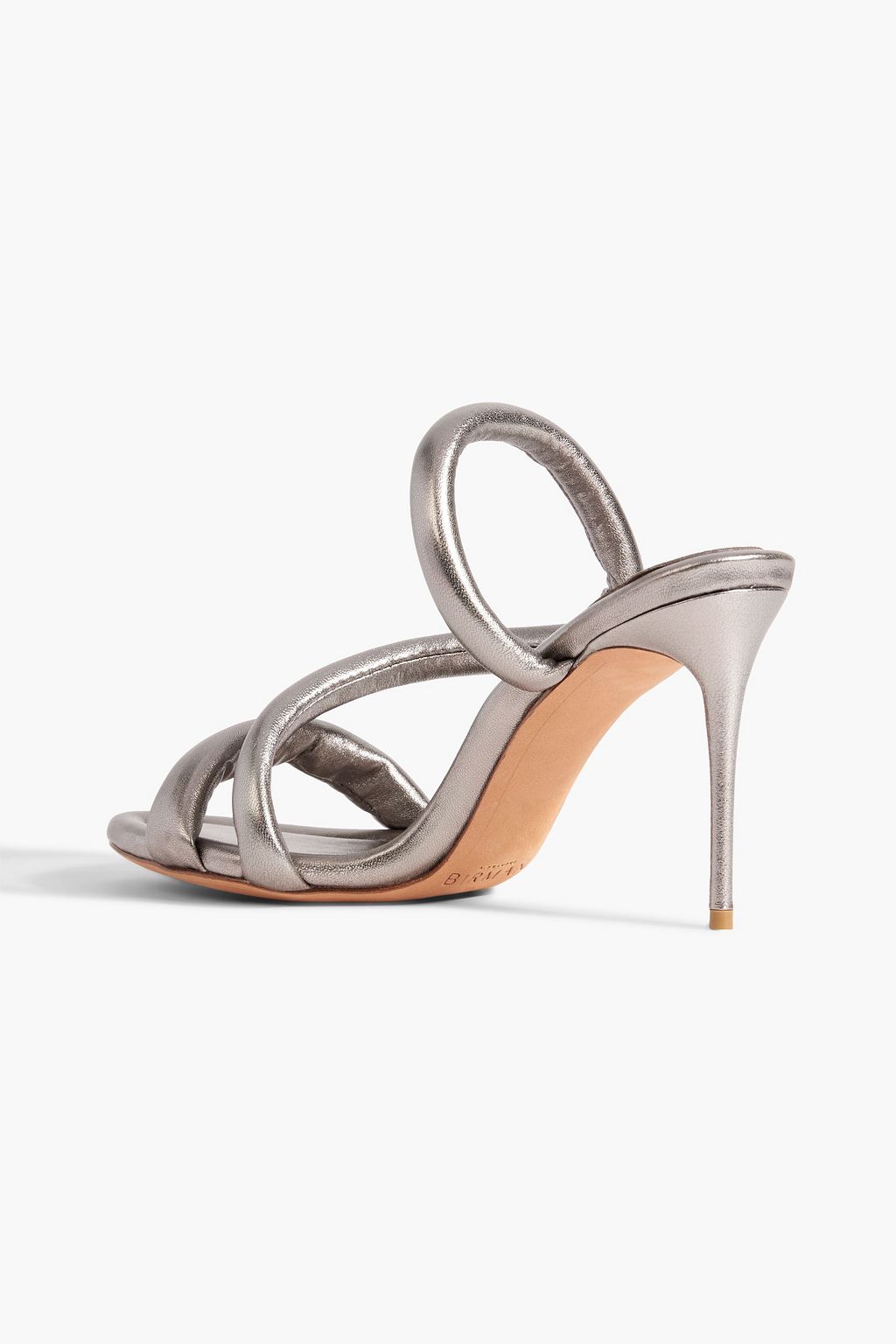 ALEXANDRE BIRMAN 아이샤 85 패딩 메탈릭 가죽 뮬
