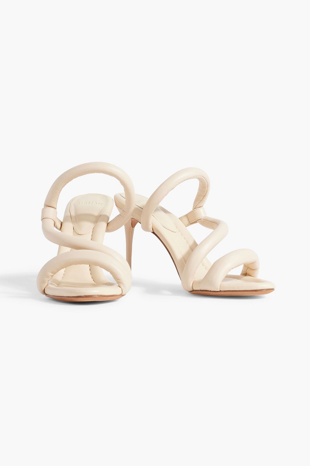 ALEXANDRE BIRMAN Aysha 85 padded metallic leather mules