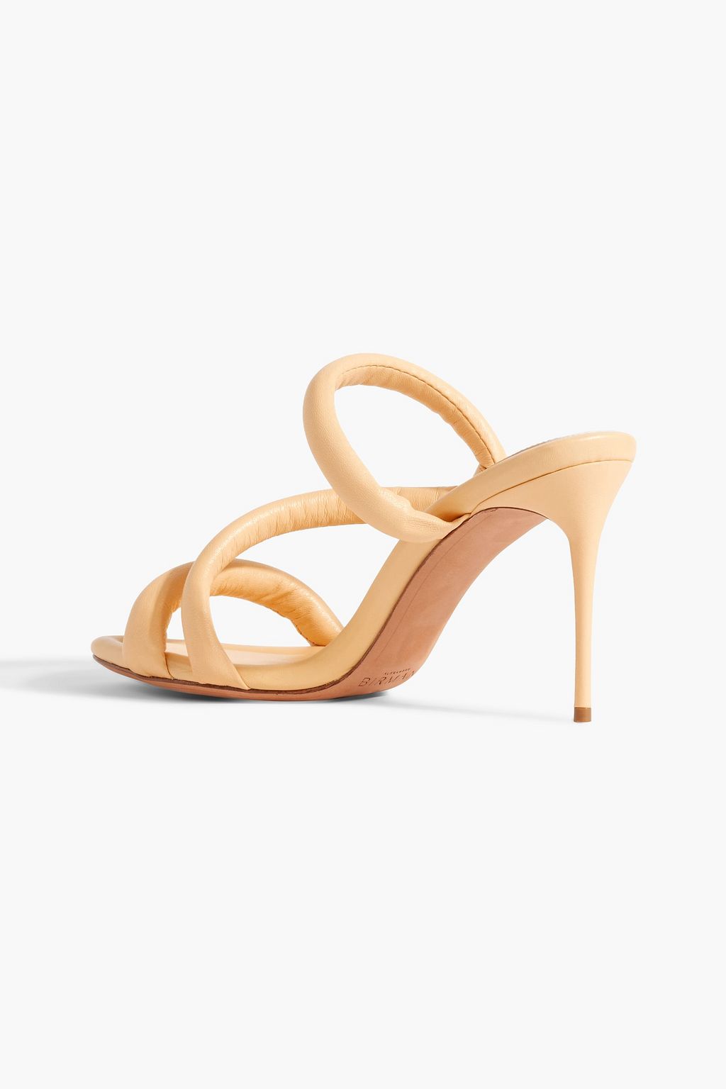 ALEXANDRE BIRMAN Aysha 85 padded metallic leather mules