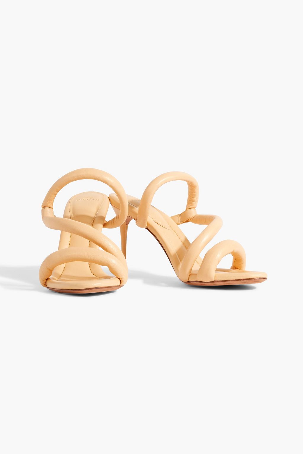 ALEXANDRE BIRMAN Aysha 85 padded metallic leather mules
