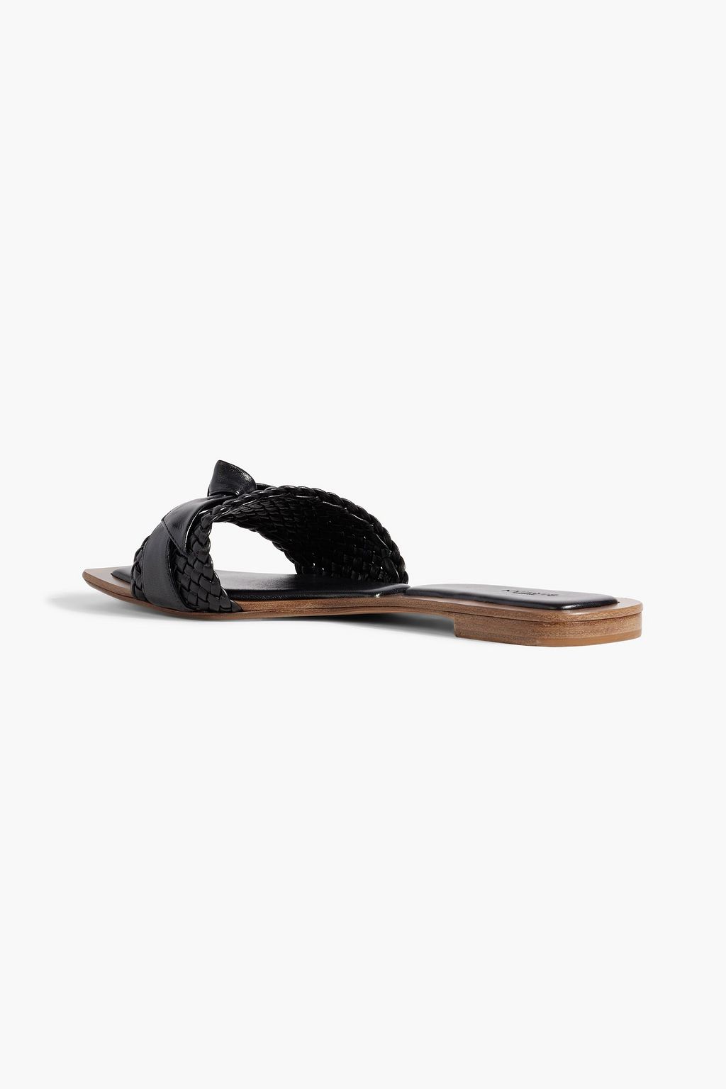 ALEXANDRE BIRMAN Clarita bow-embellished metallic braided leather slides