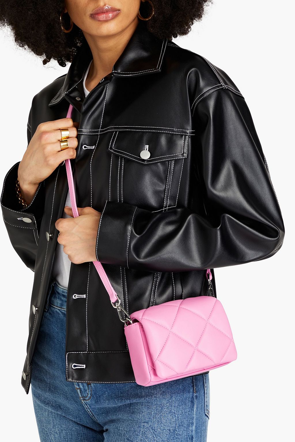 STAND STUDIO Ery quilted faux leather shoulder bag