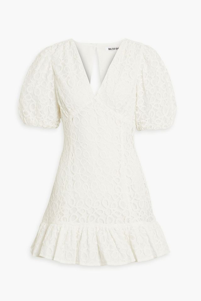 Cutout lace mini dress