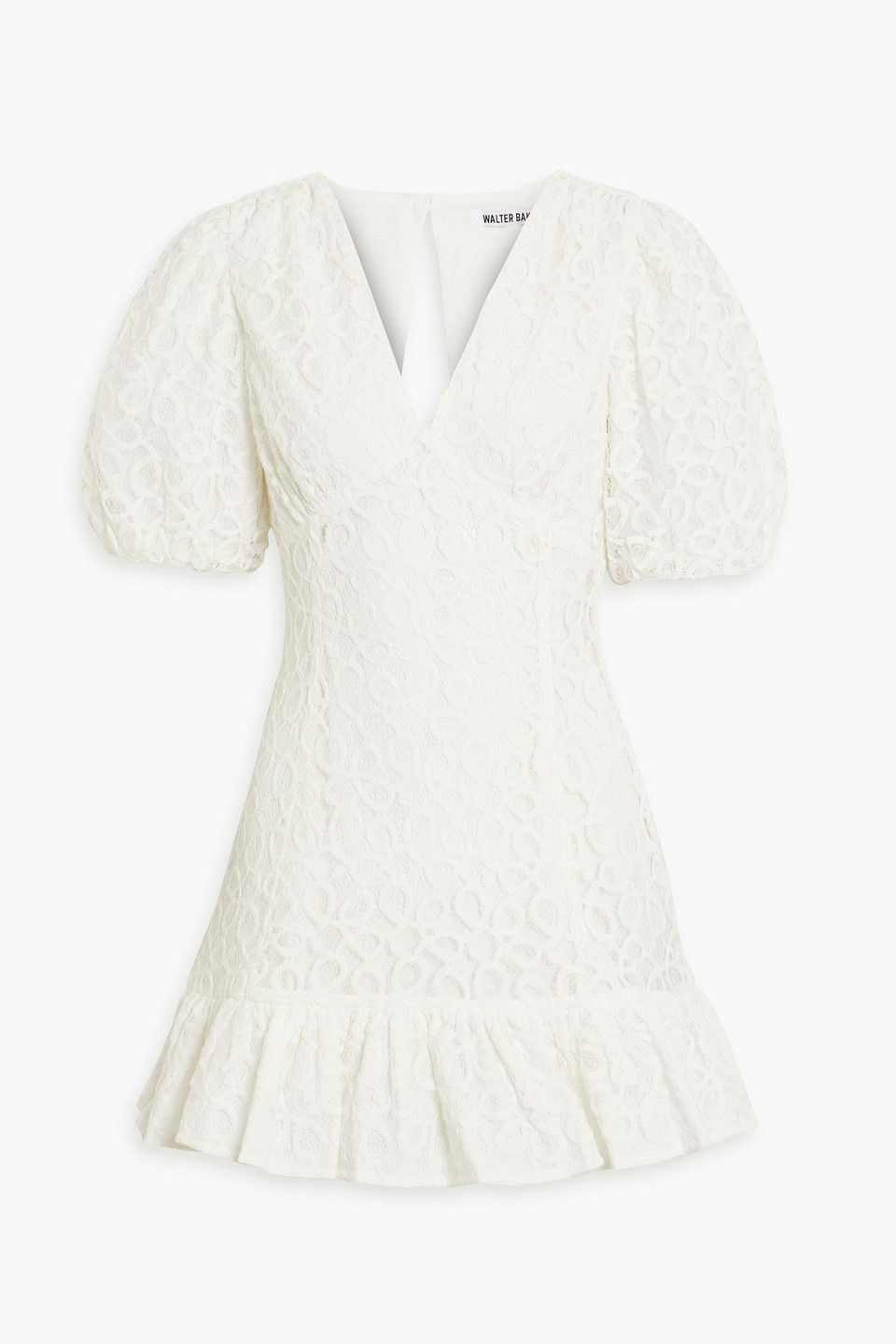 Walter Baker Cutout Lace Mini Dress In Ivory