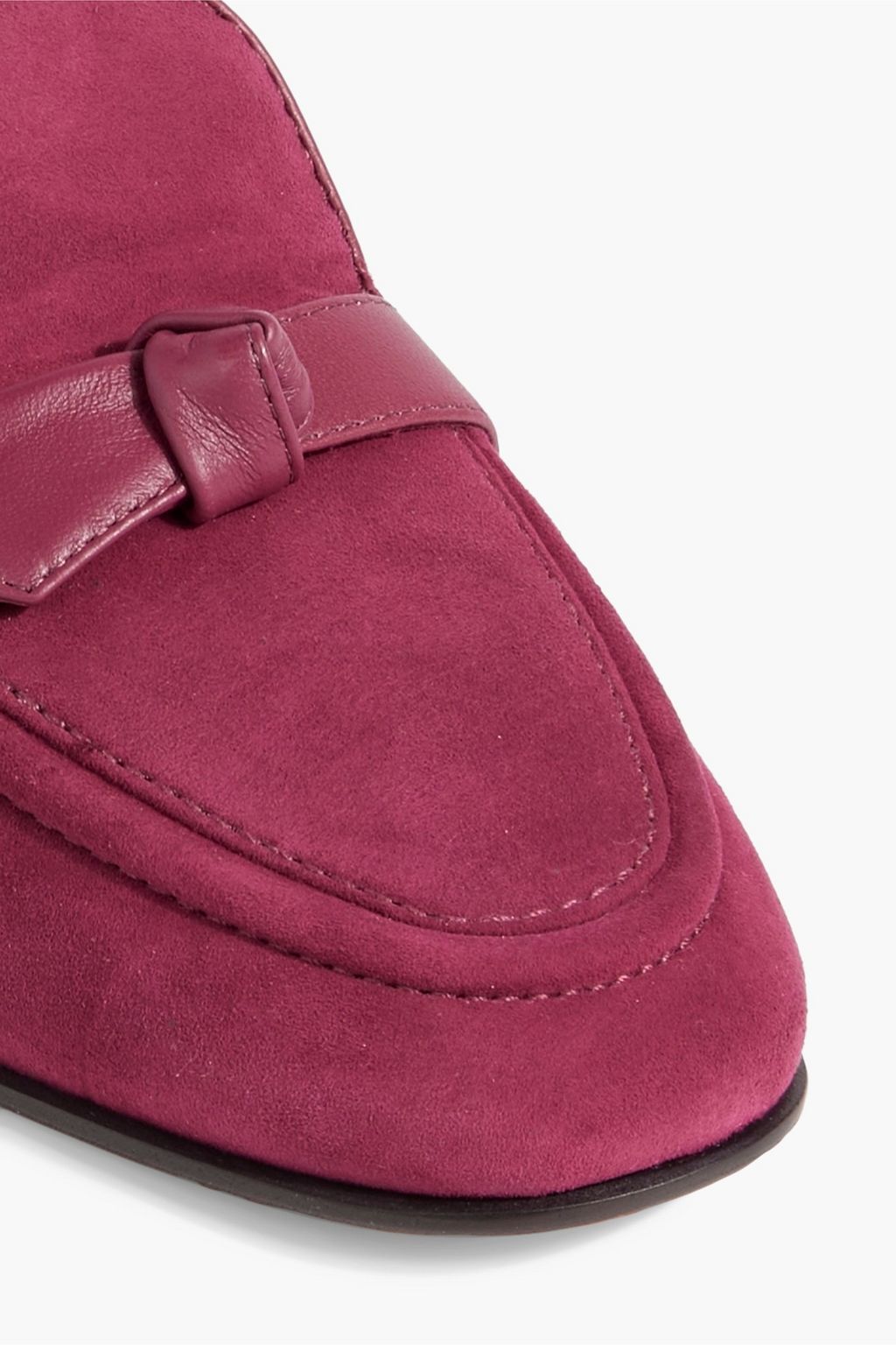 ALEXANDRE BIRMAN Clarita bow-embellished suede loafers