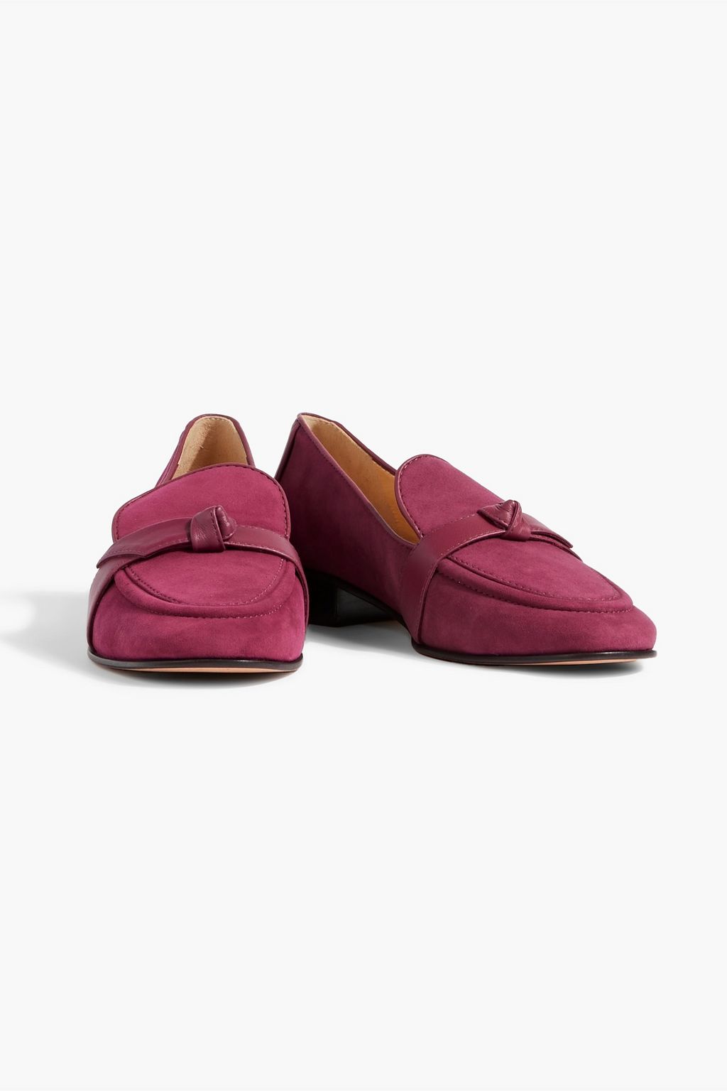 ALEXANDRE BIRMAN Clarita bow-embellished suede loafers