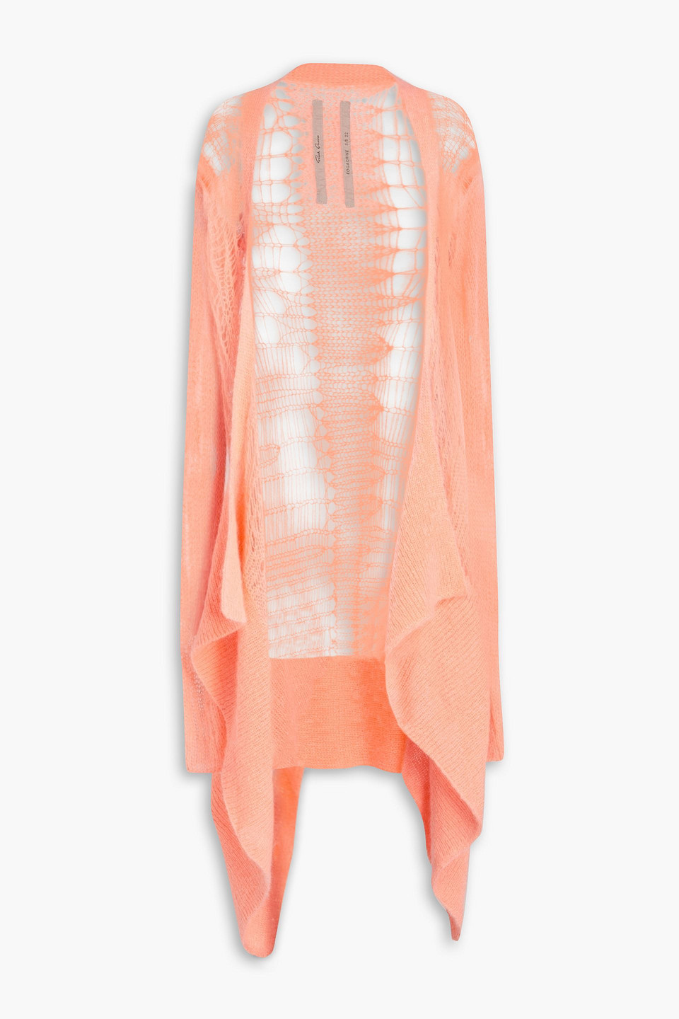 Rick Owens Open-knit Cardigan In Peach