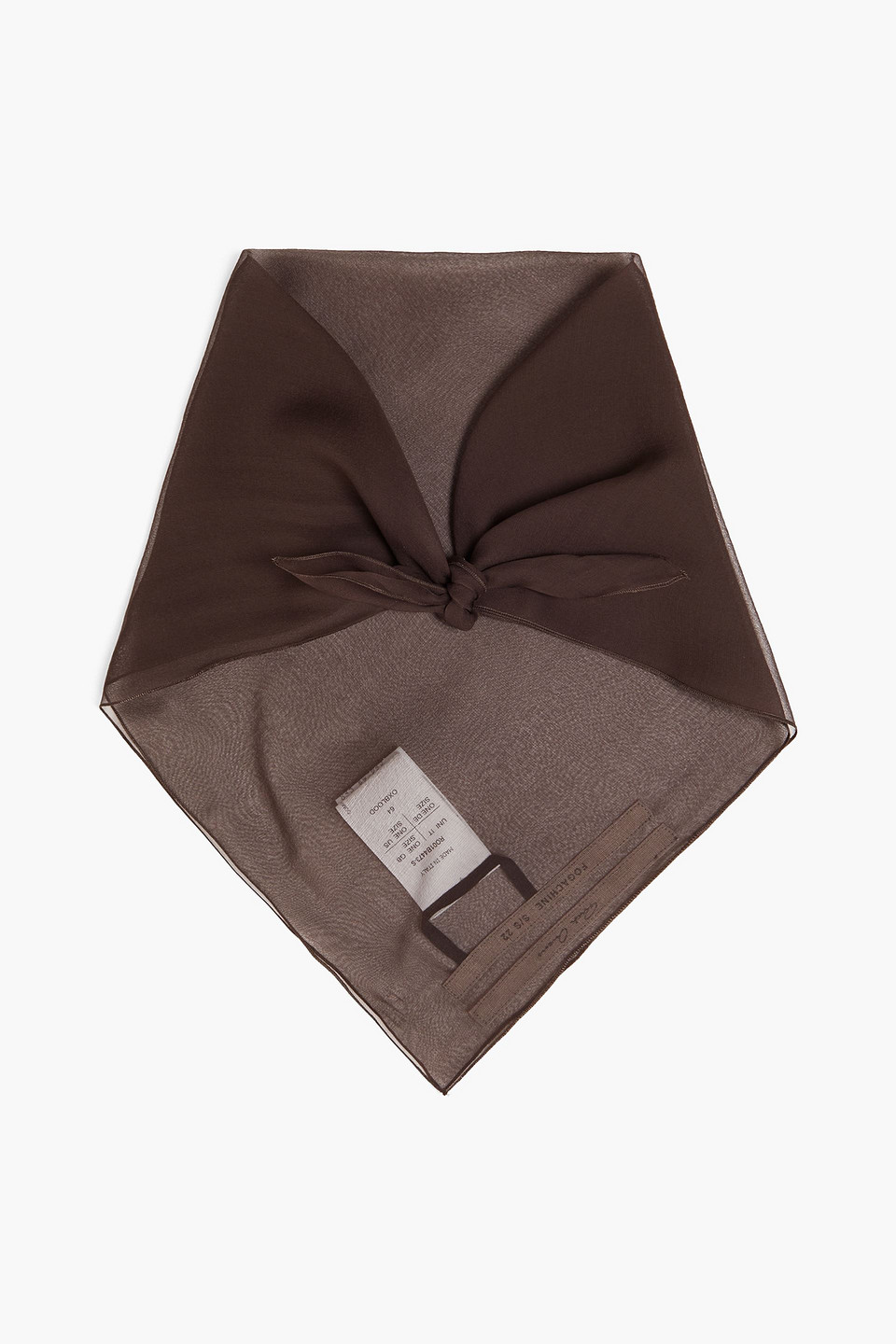 Rick Owens Cotton-voile Bandana In Black