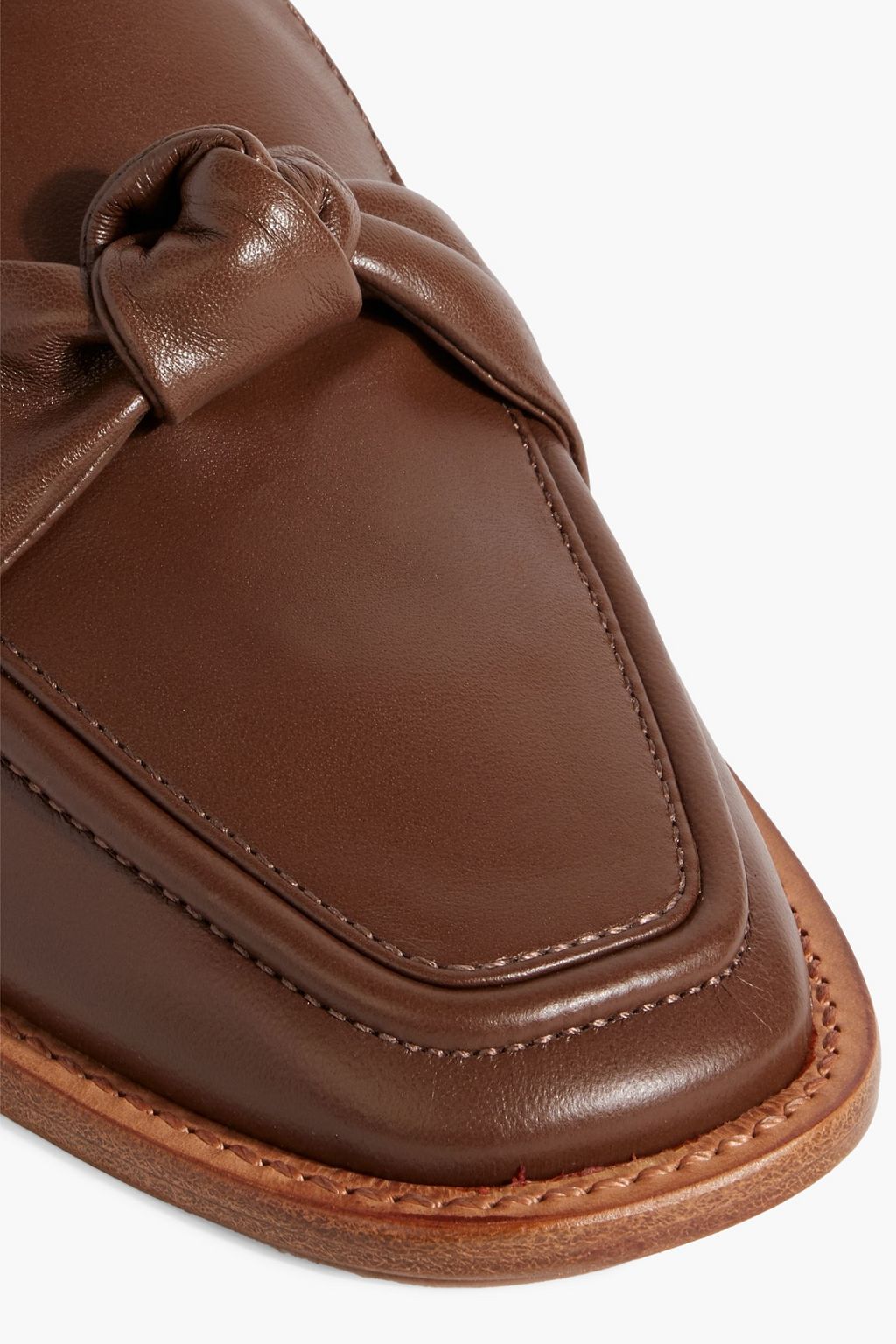 ALEXANDRE BIRMAN Knotted leather collapsible heel loafers