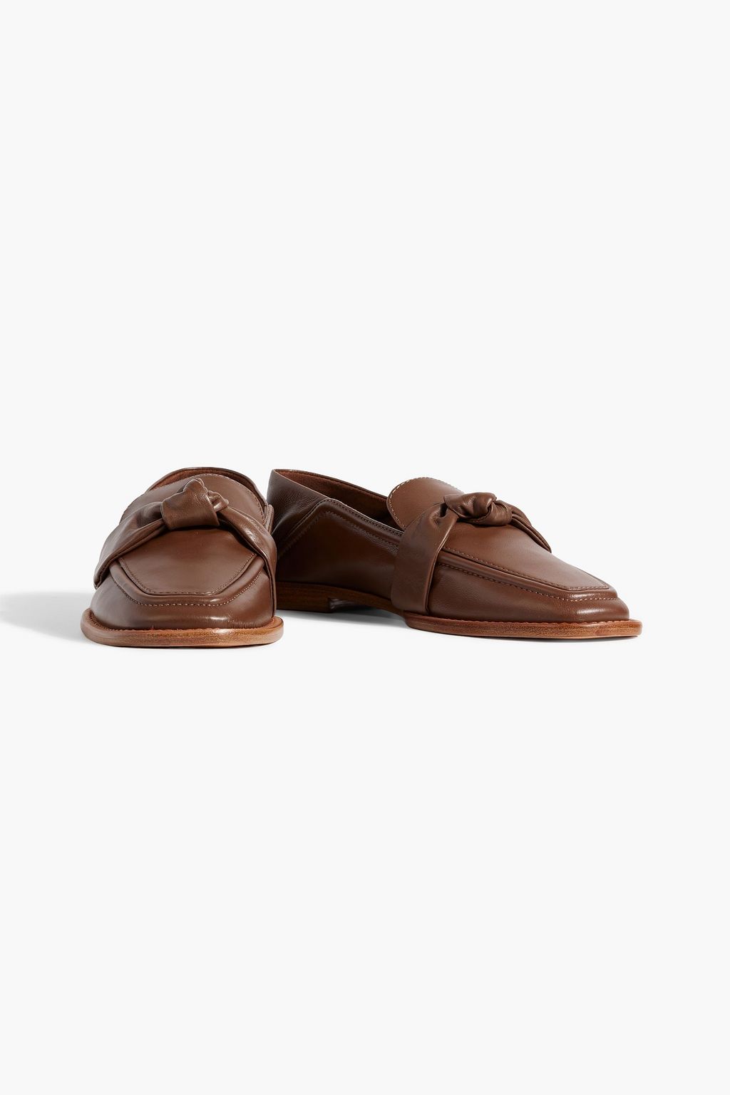 ALEXANDRE BIRMAN Knotted leather collapsible heel loafers
