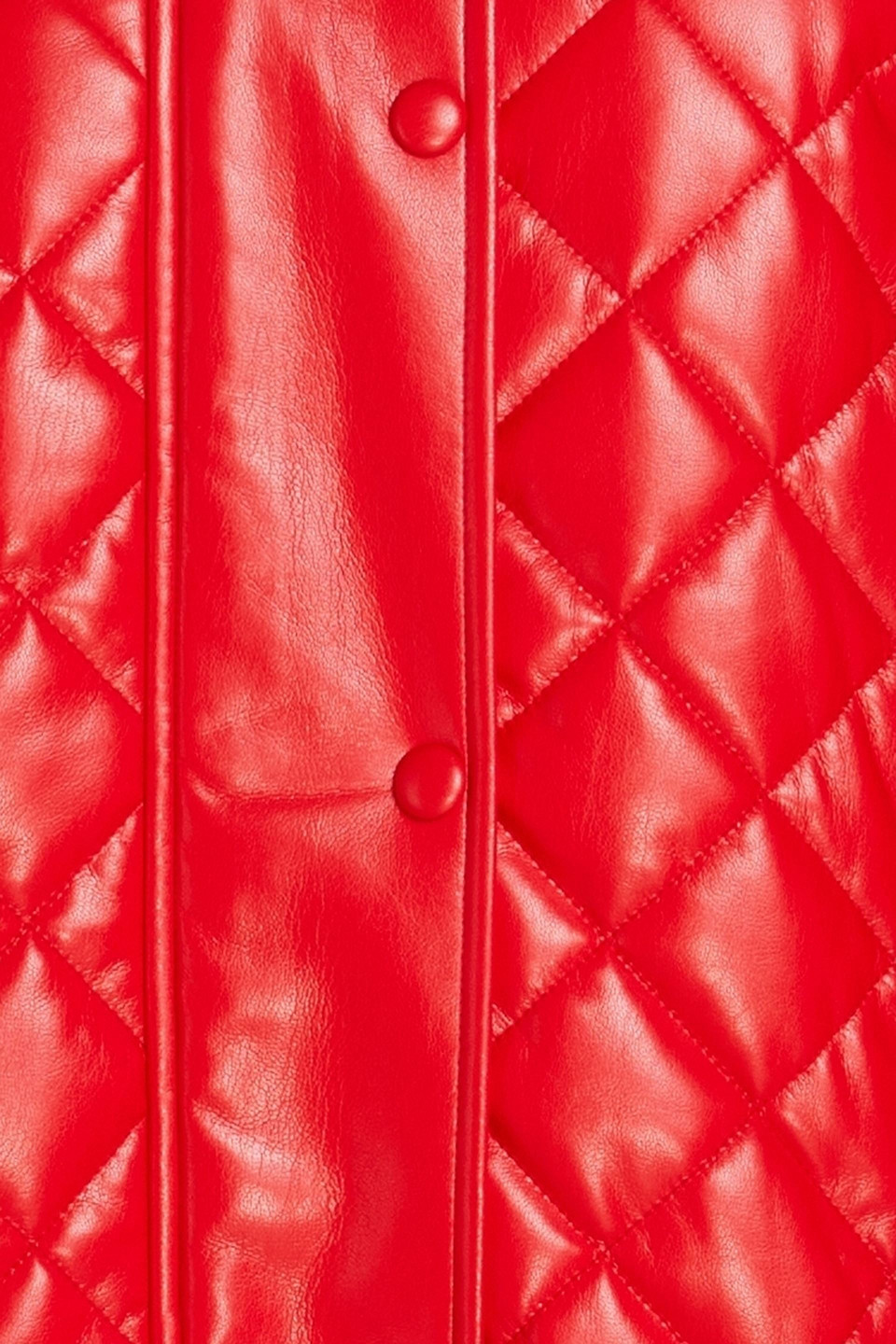 Shop Stand Studio Estelle Oversized Quilted Faux Leather Jacket In Red