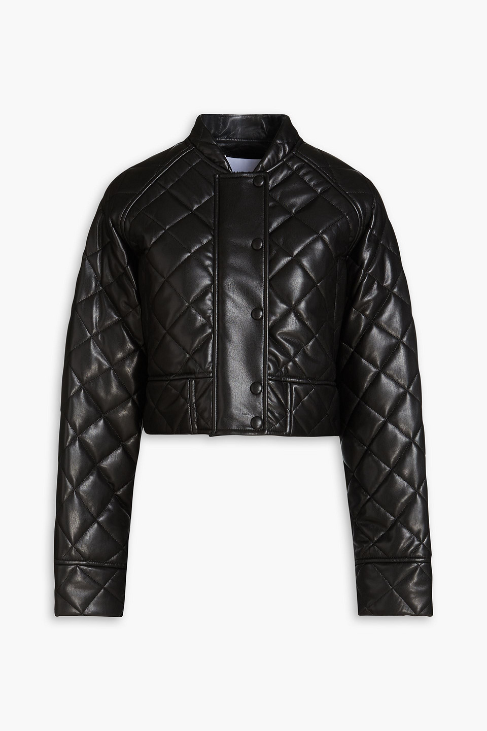 Stand Studio Black Ava Quilted Cropped Jacket