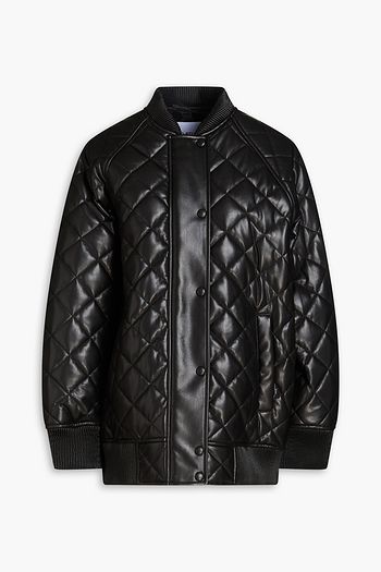 Stand Studio Everlee Quilted Faux-Leather Jacket - Black