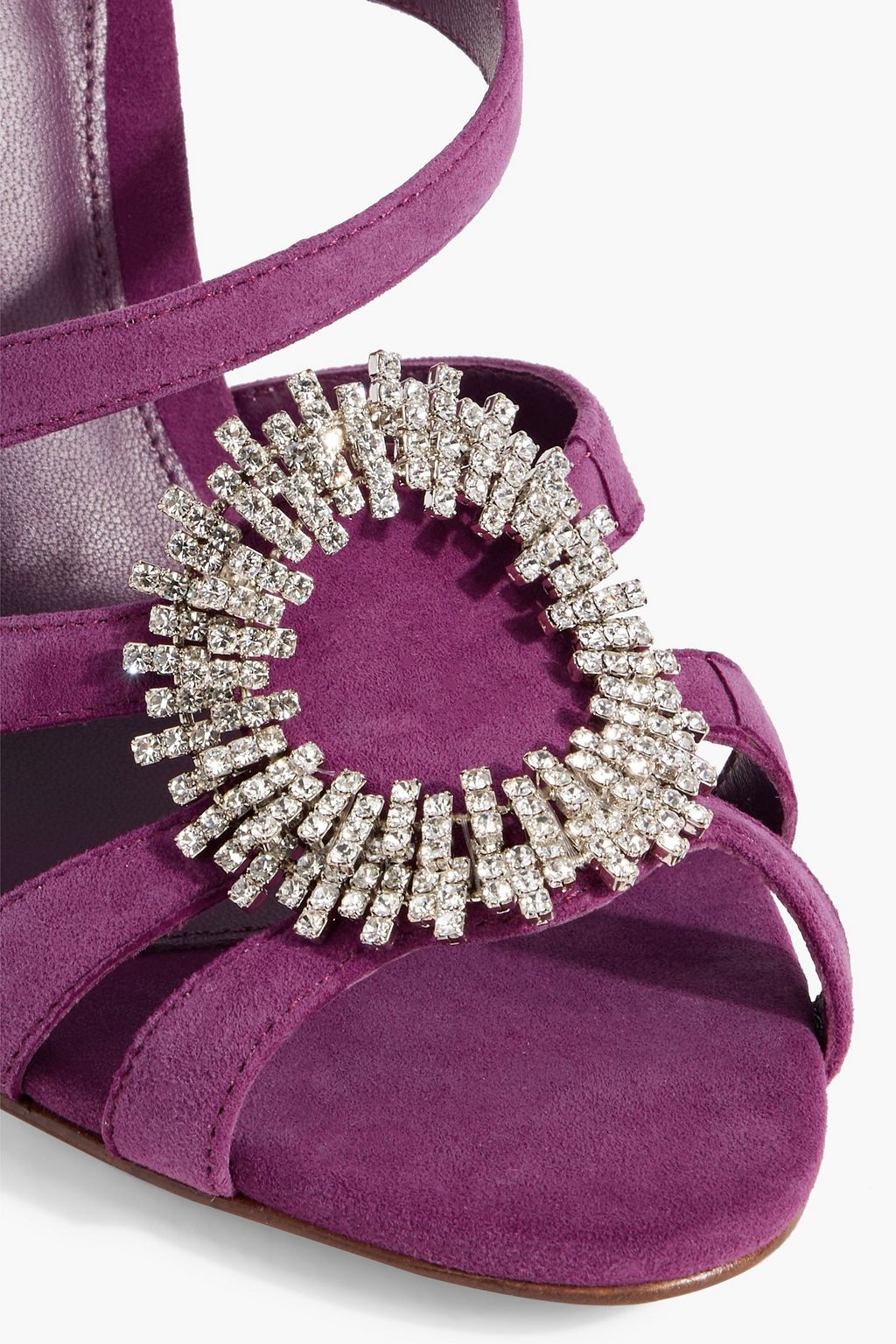 ALEXANDRE BIRMAN Alicia 100 crystal-embellished suede sandals