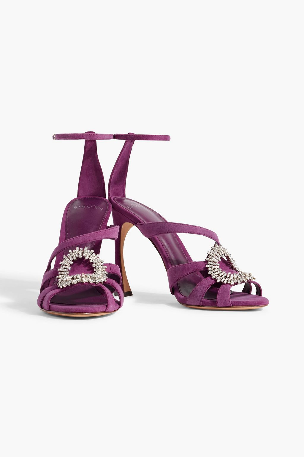 ALEXANDRE BIRMAN Alicia 100 crystal-embellished suede sandals
