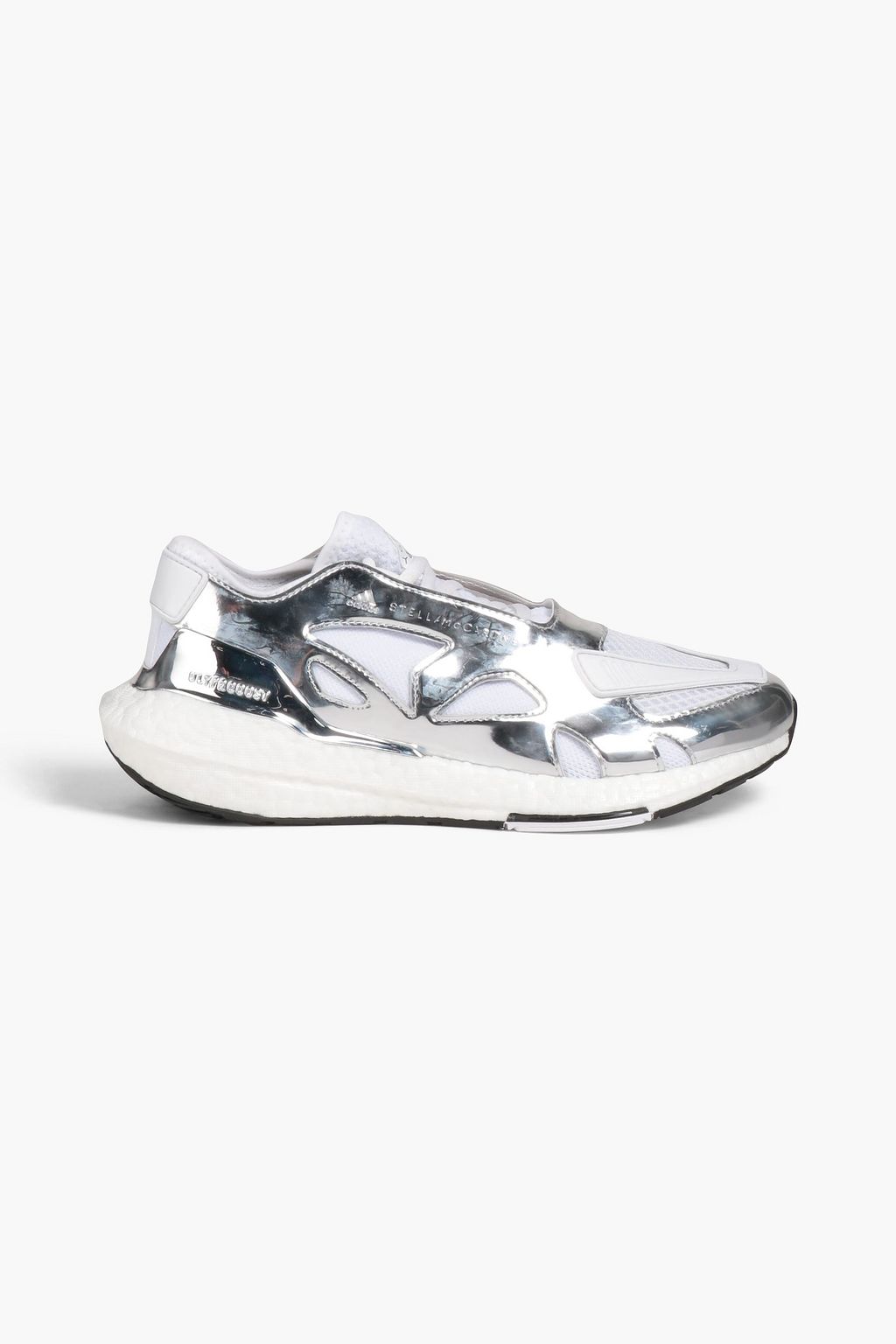 BY STELLA Ultraboost metallic mesh and leather sneakers Sale up to 70% off | THE OUTNET