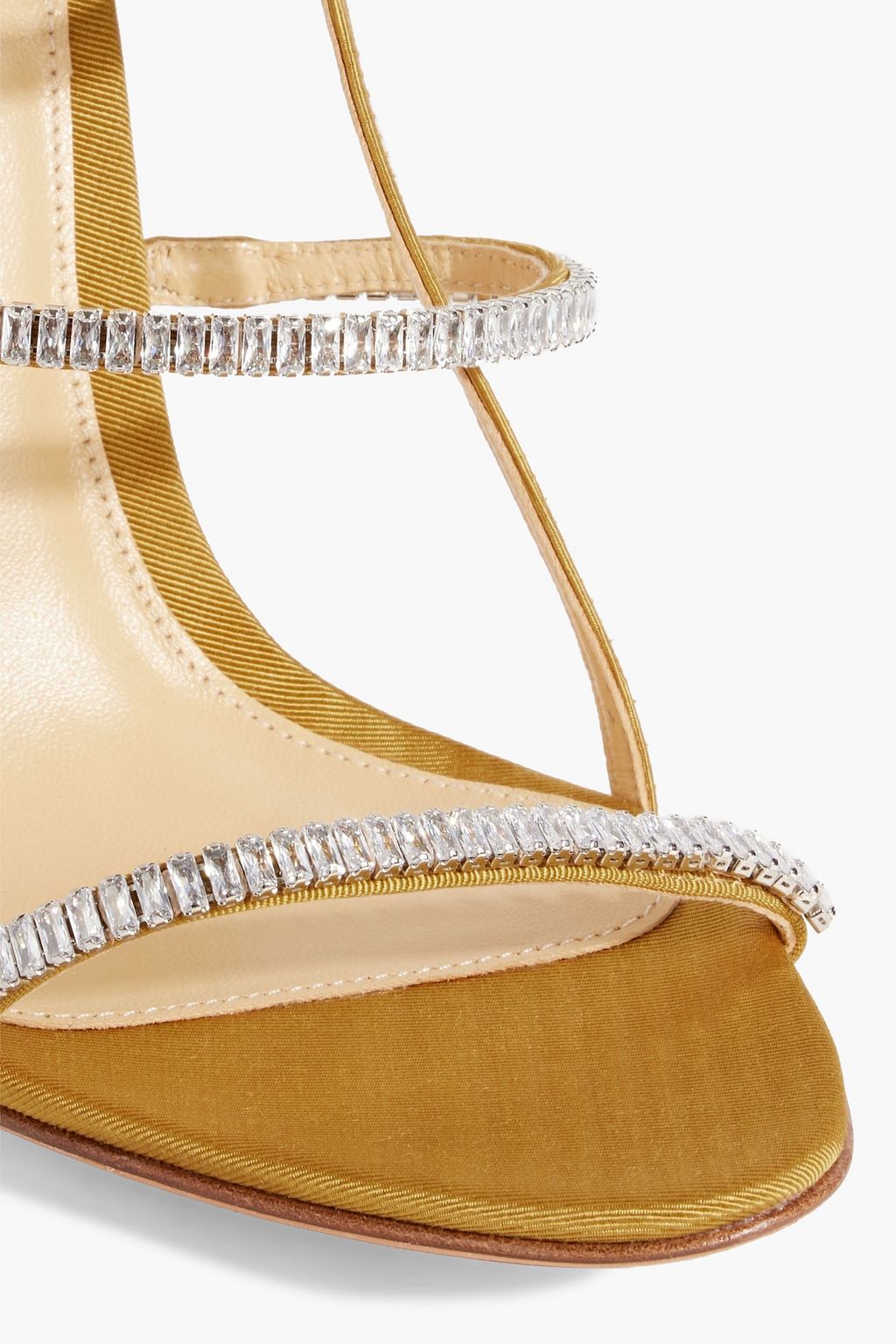 ALEXANDRE BIRMAN Sally 100 crystal-embellished faille slingback sandals