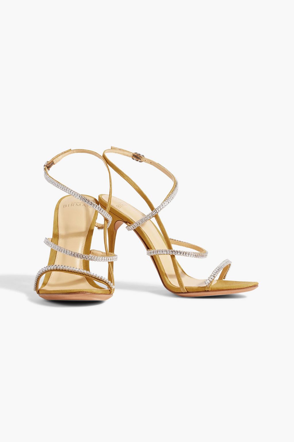ALEXANDRE BIRMAN Sally 100 crystal-embellished faille slingback sandals