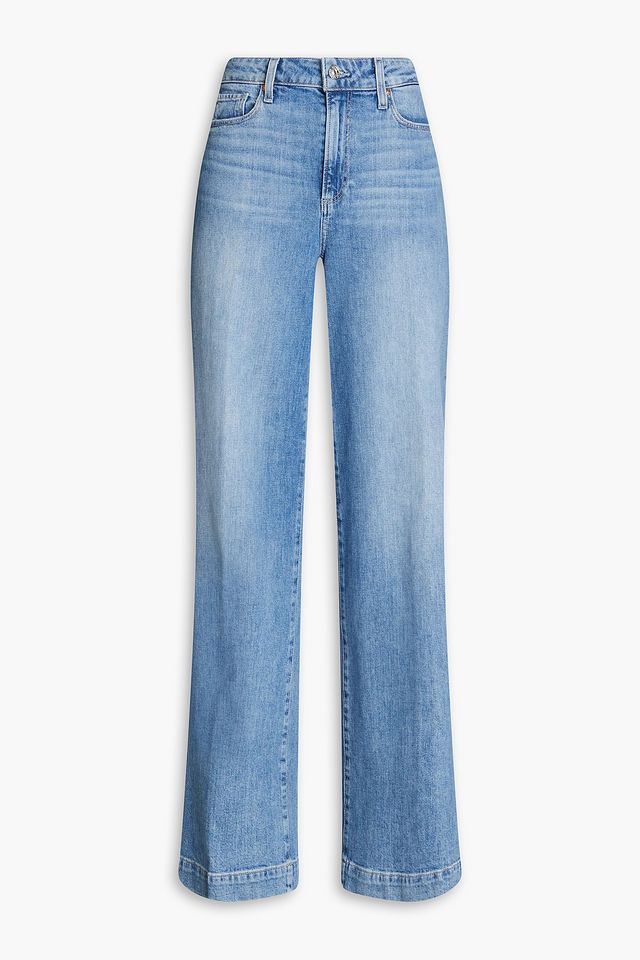 Harper faded high-rise wide-leg jeans